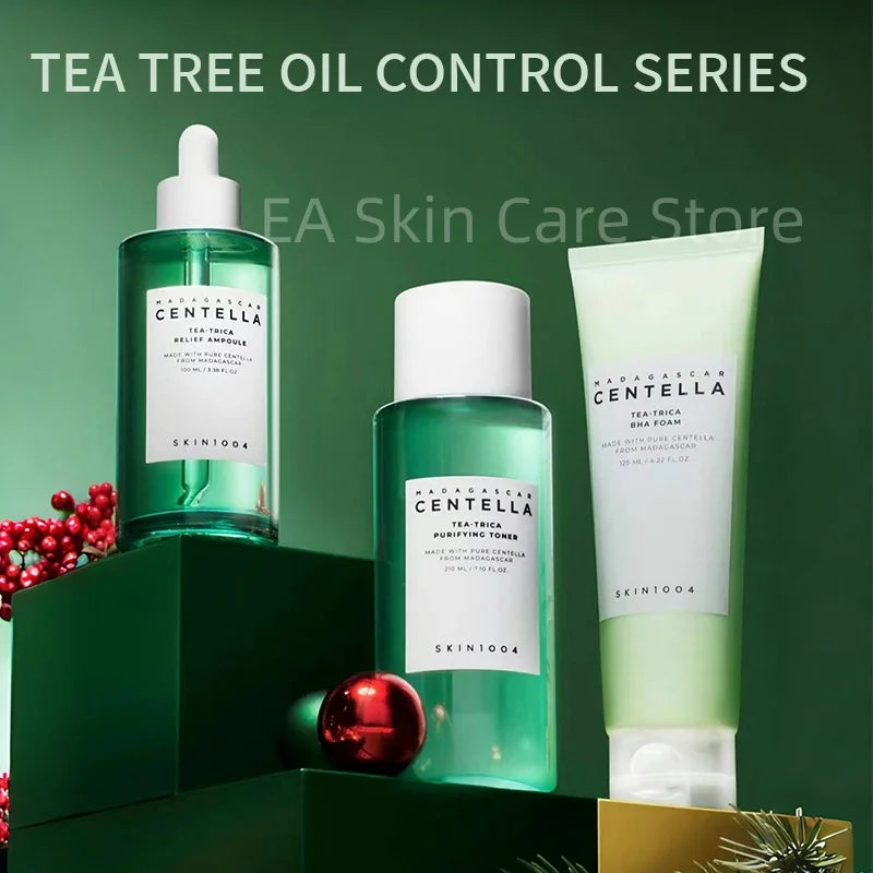SKIN1004 Madagascar Centella Skincare Coreanos Tea Tree Oil Control Series 3Pcs/Set Soothing Hydration for Sensitive Skin Serum
